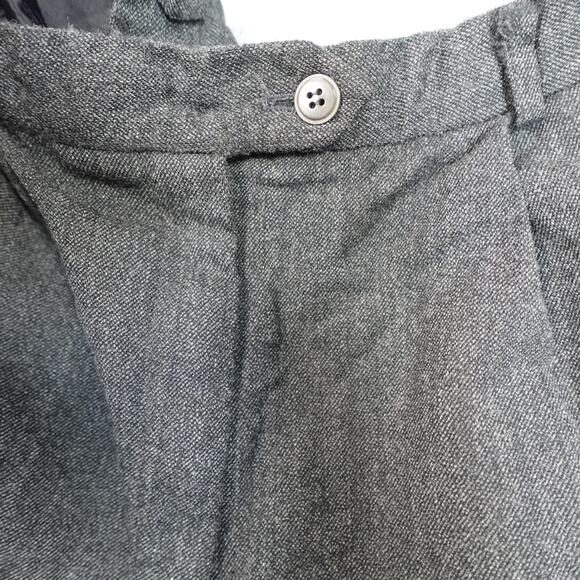 Vintage Talbots Pants Womens 10 Petite Wool Lined USA Made Pleat Front Gray - Picture 7 of 10